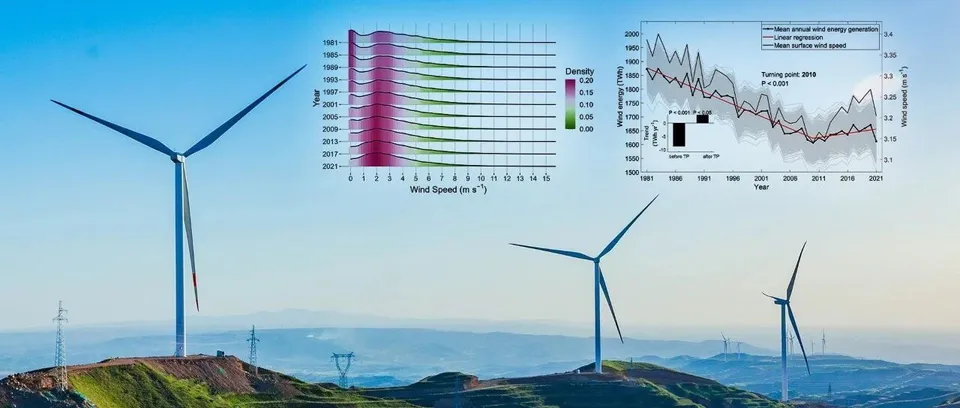 SUSTech undergraduate Yanan Zhao study on land wind-speed frequency and wind-power potential source image